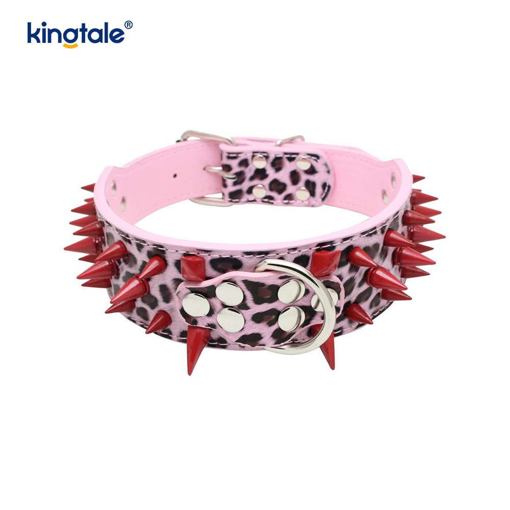 Sharp Spiked Studded Dog Collar Mga Naka-istilong Leather Dog Collars