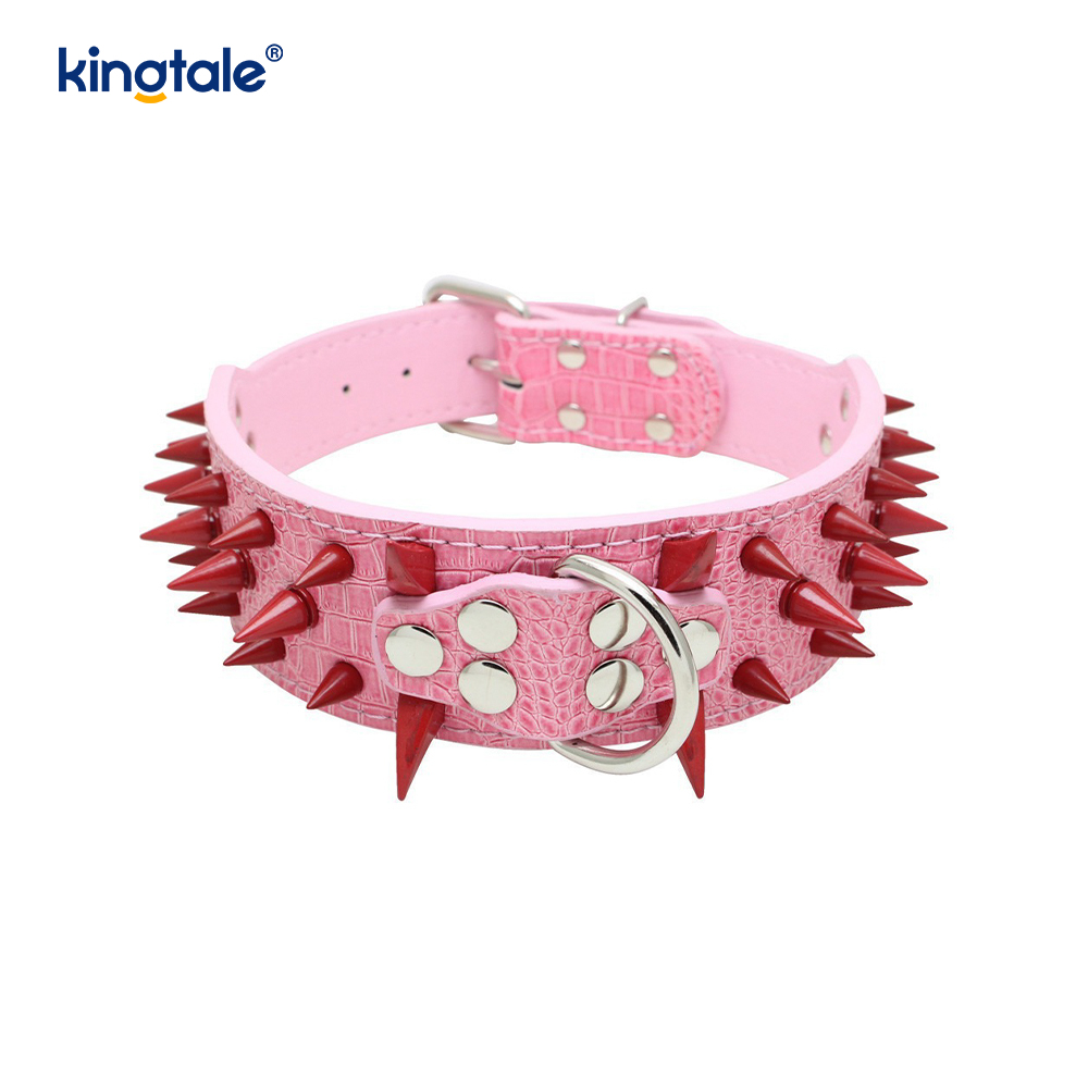 Sharp Spiked Studded Dog Collar Mga Naka-istilong Leather Dog Collars