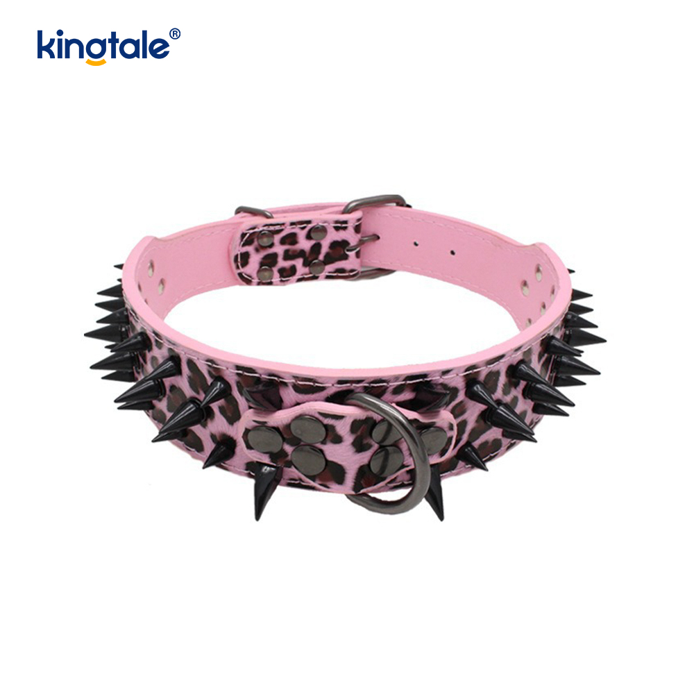 Sharp Spiked Studded Dog Collar Mga Naka-istilong Leather Dog Collars