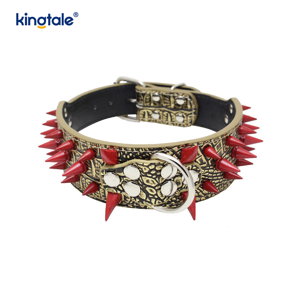 Sharp Spiked Studded Dog Collar Mga Naka-istilong Leather Dog Collars