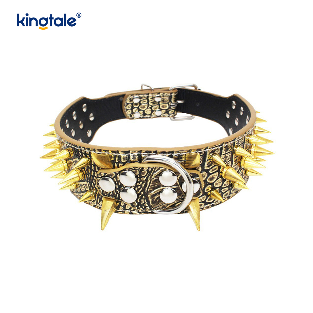 Sharp Spiked Studded Dog Collar Mga Naka-istilong Leather Dog Collars