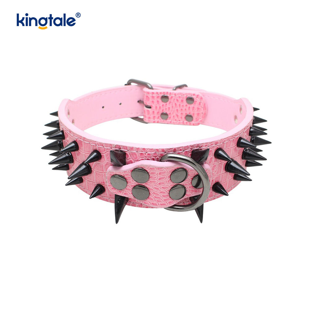 Sharp Spiked Studded Dog Collar Mga Naka-istilong Leather Dog Collars