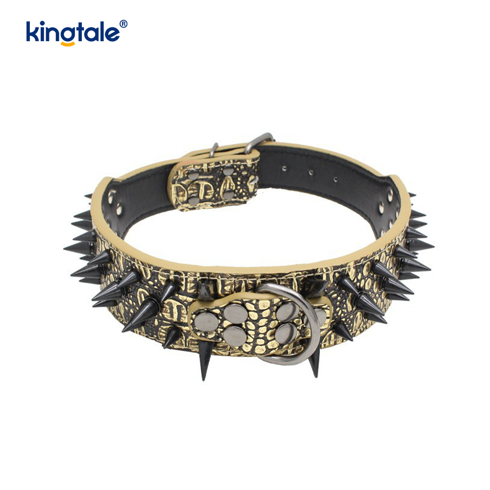Sharp Spiked Studded Dog Collar Mga Naka-istilong Leather Dog Collars