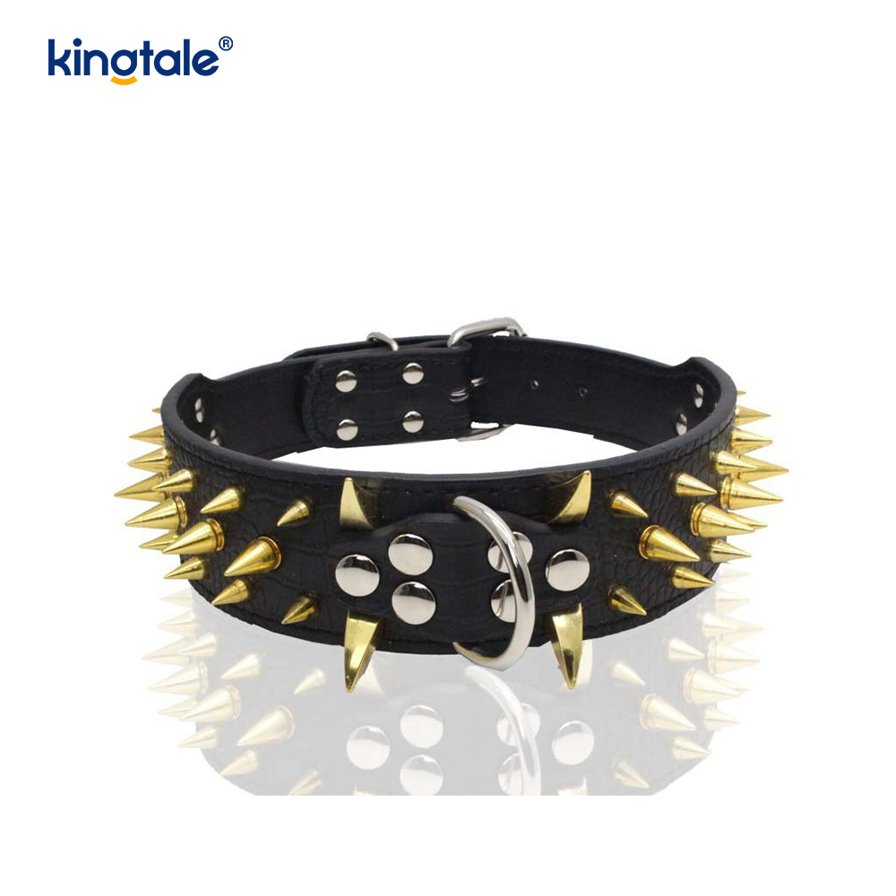 Sharp Spiked Studded Dog Collar Mga Naka-istilong Leather Dog Collars