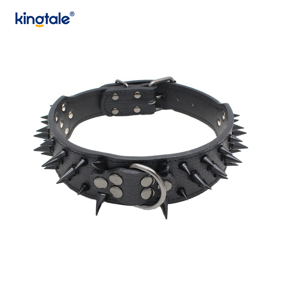 Sharp Spiked Studded Dog Collar Mga Naka-istilong Leather Dog Collars
