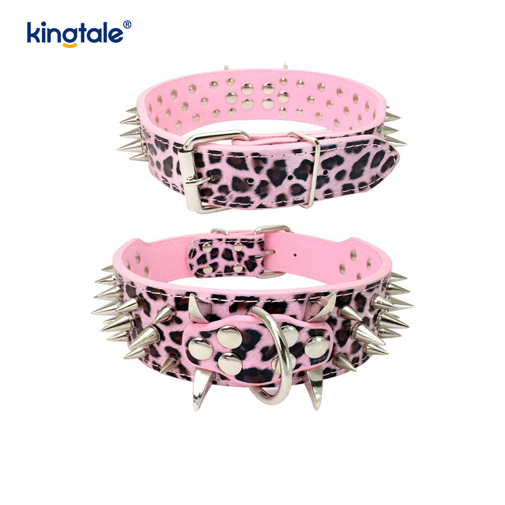 Sharp Spiked Studded Dog Collar Mga Naka-istilong Leather Dog Collars