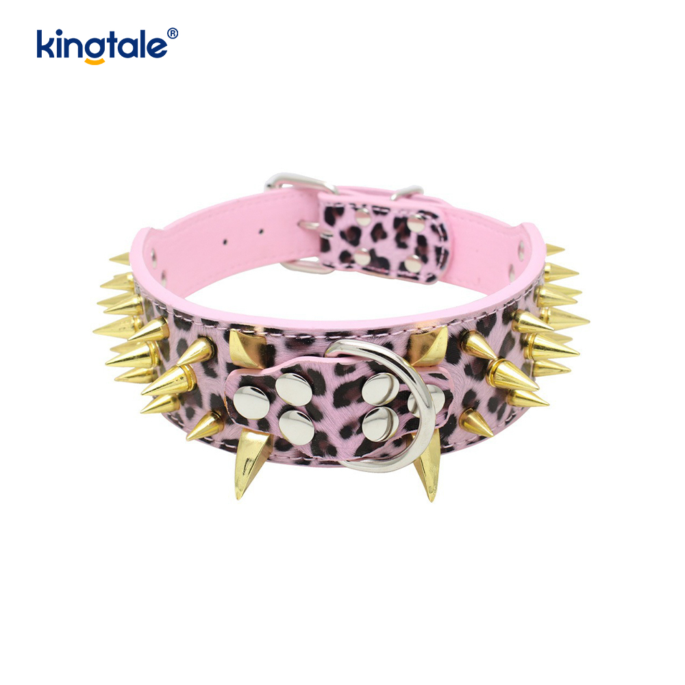Sharp Spiked Studded Dog Collar Mga Naka-istilong Leather Dog Collars