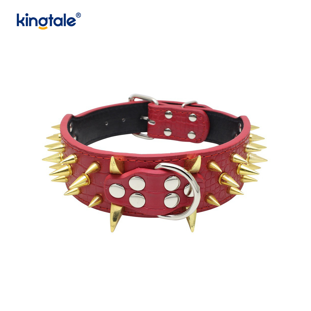 Sharp Spiked Studded Dog Collar Mga Naka-istilong Leather Dog Collars