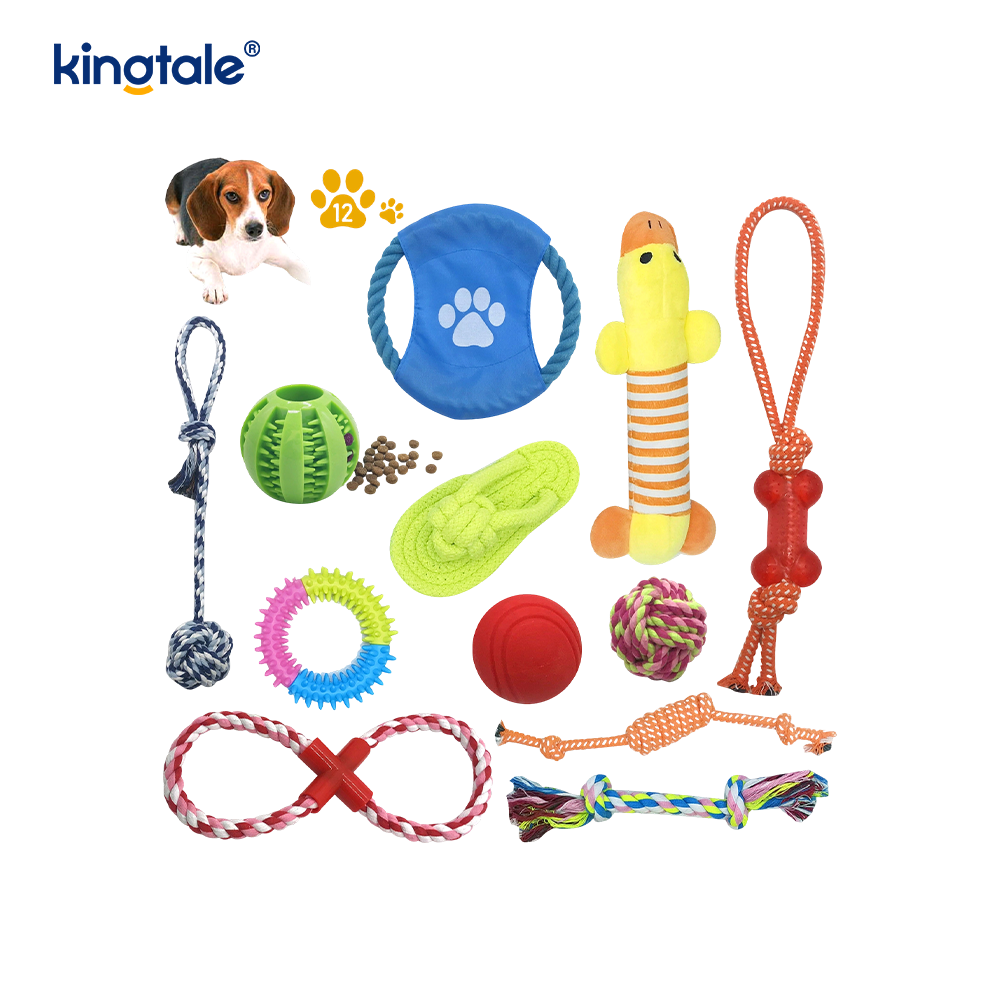 Matibay na Puppy Teething Sticks Cotton Rope Balls Pet Toy Set