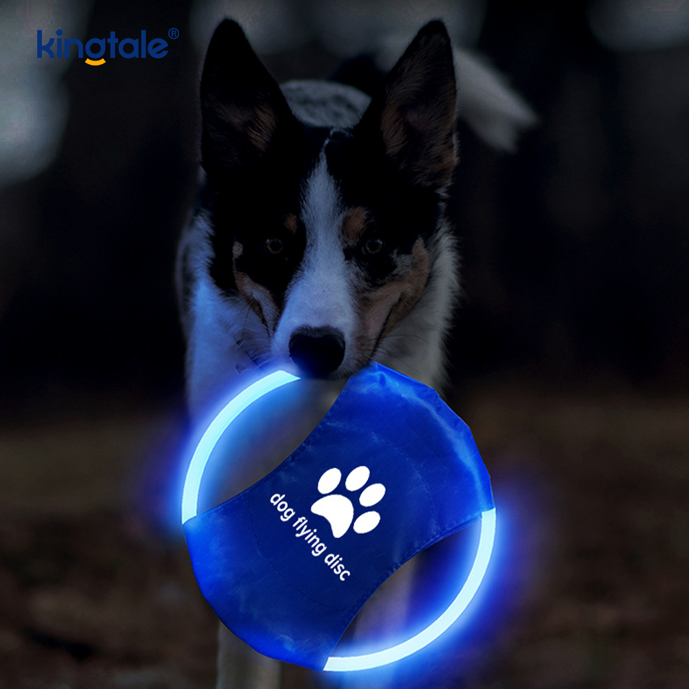 LED Rechargeable Light-Up Pet Frisbee Dog Training Toy