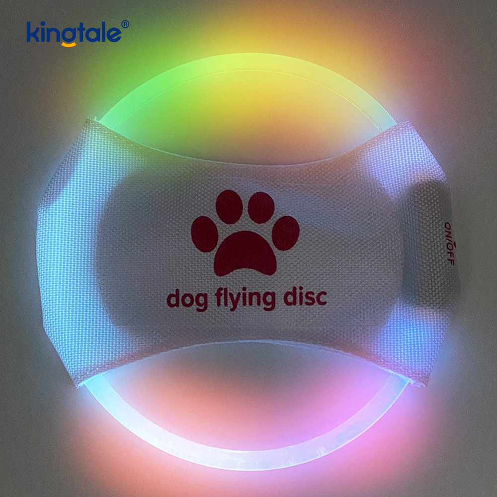LED Rechargeable Light-Up Pet Frisbee Dog Training Toy