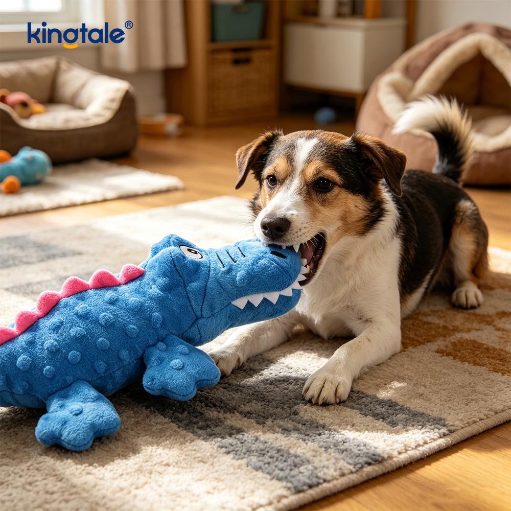 Crocodile Voice Plush Pet Chew Toy para sa Aso