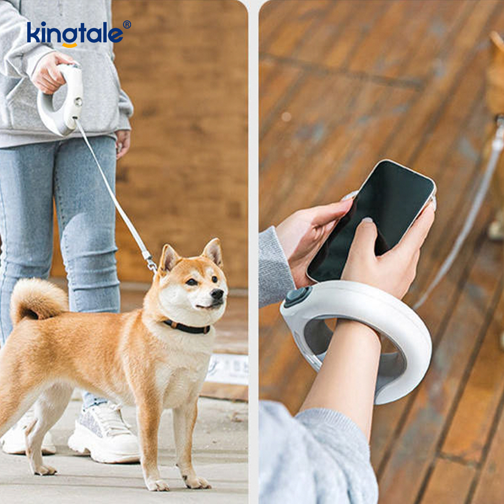 One Button Break & Lock Heavy Duty No Tangle Retractable Dog Leash Dog Walking Leash para sa Mga Alagang Hayop