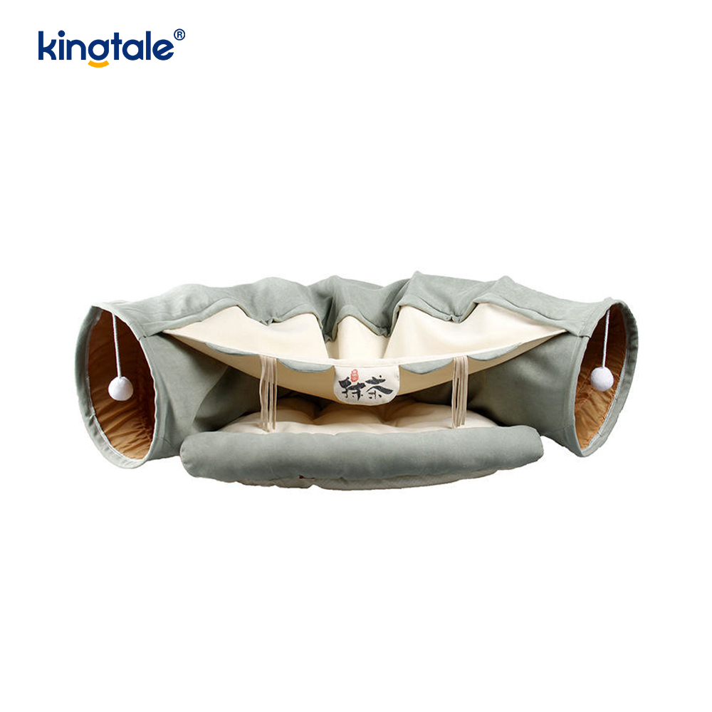 Collapsible Cat Play Tunnel Interactive Toy Maze Cat House Tunnels sa Loob
