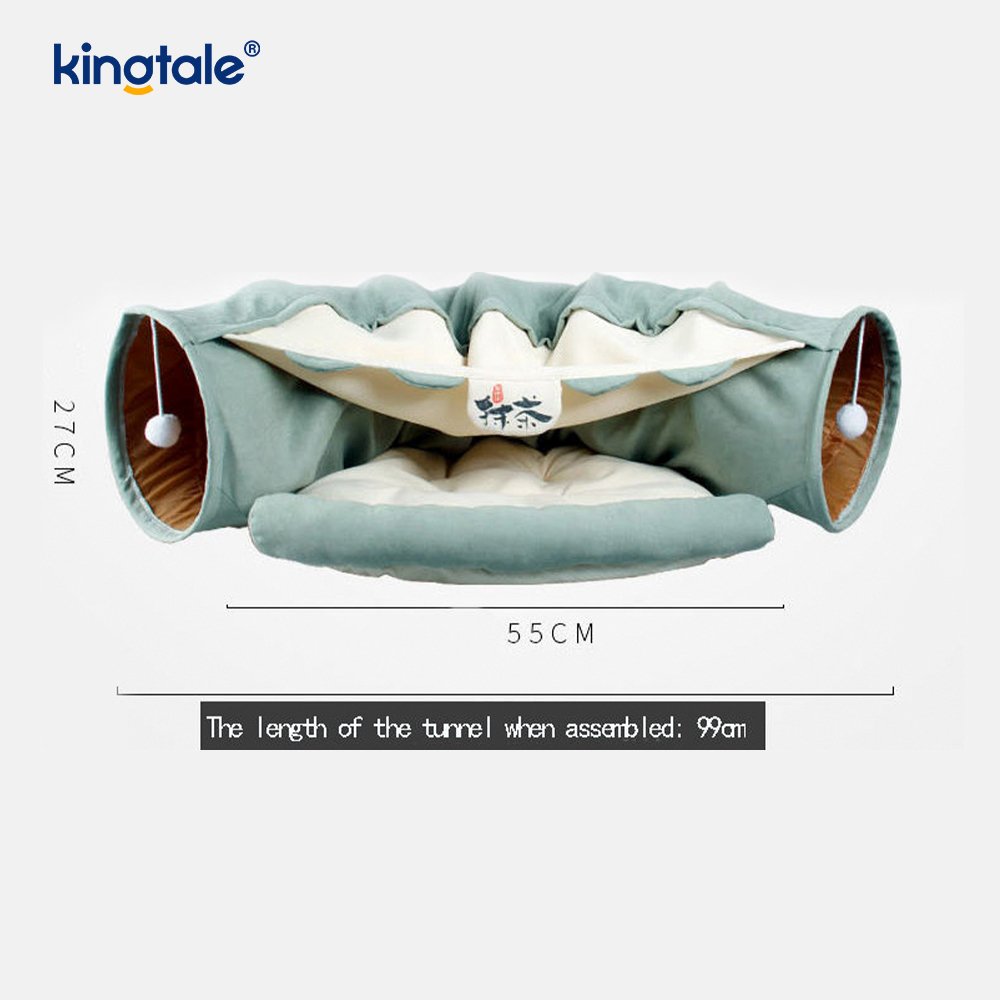 Collapsible Cat Play Tunnel Interactive Toy Maze Cat House Tunnels sa Loob