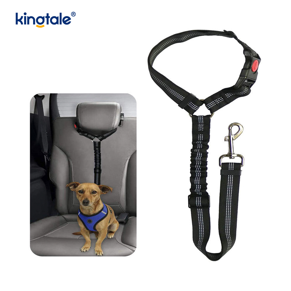 Matibay na Polyester Reflective Pet Car Seat Belt Leash Anti-Rush