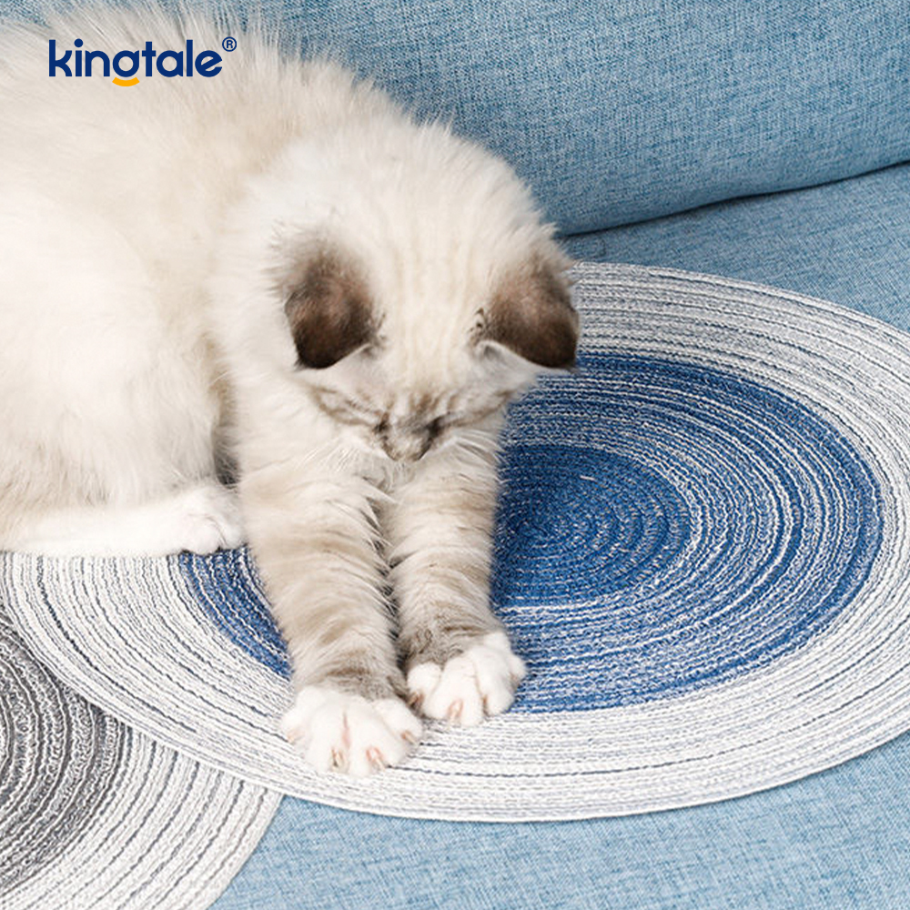 Natural Sisal Cat Scratcher Mat Pahalang na Cat Floor Scratching Pad Rug