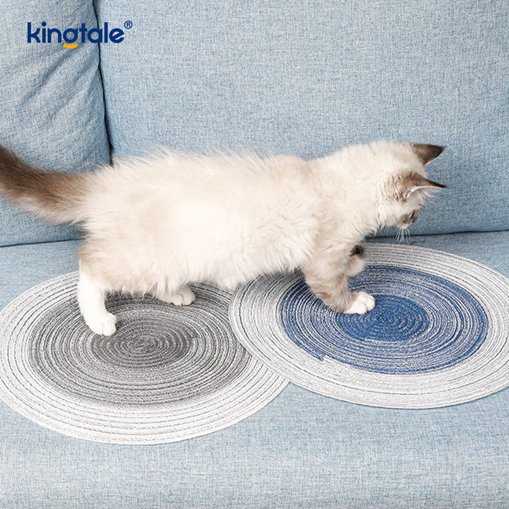 Natural Sisal Cat Scratcher Mat Pahalang na Cat Floor Scratching Pad Rug