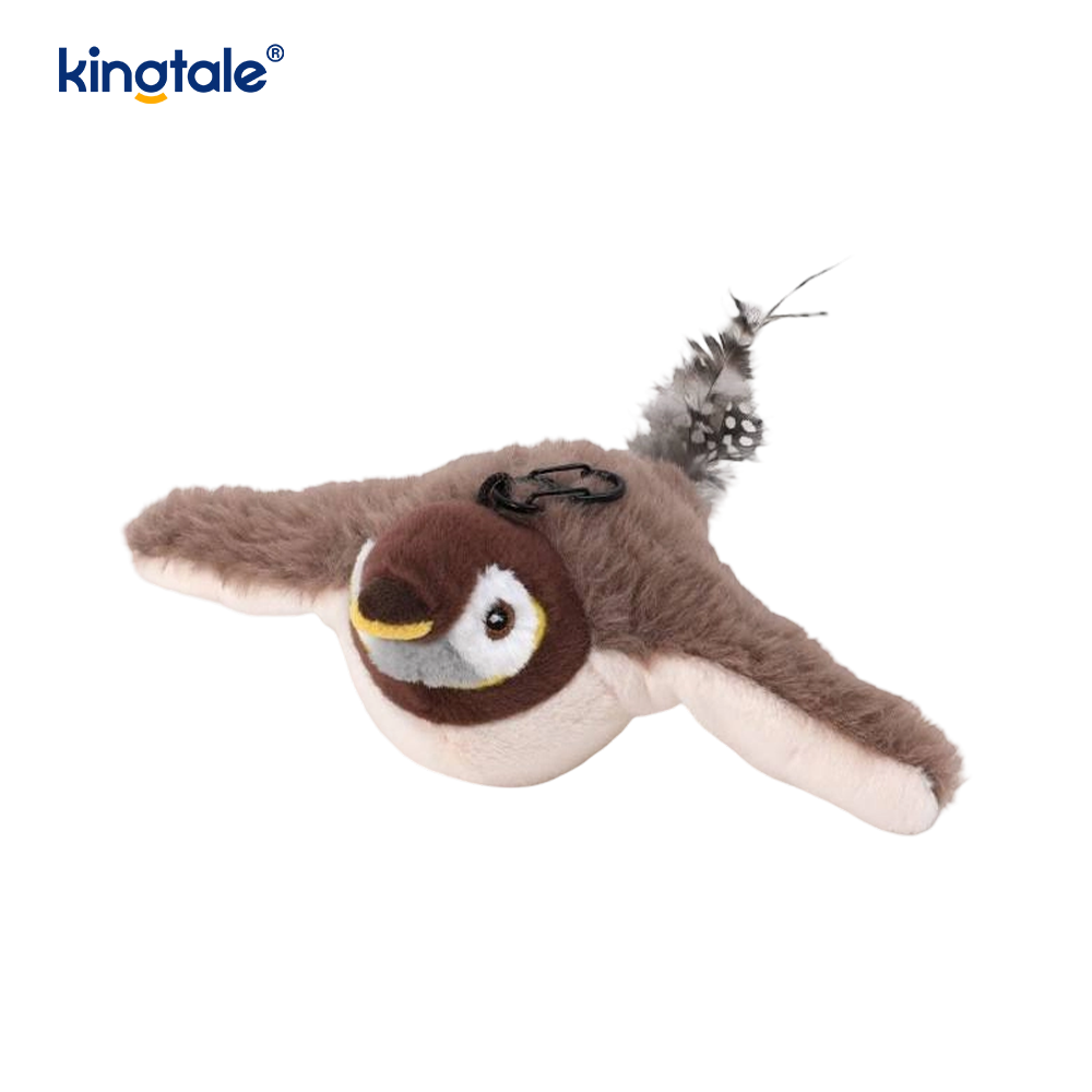 Plush, Realistic Bird/Electric Rechargeable Cat Toy na Tunog Kapag Tinatapik