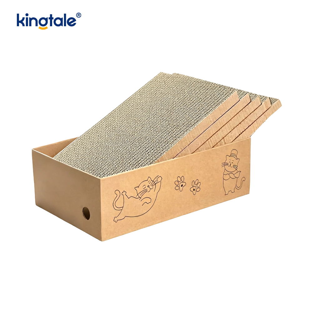 5 Pack sa 1 Cat Scratch Pad na may Kahon na Angkop para sa Mga Pusa