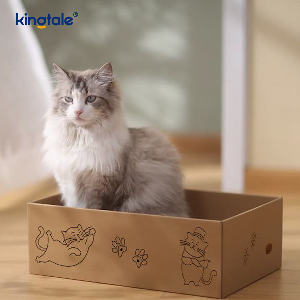 5 Pack sa 1 Cat Scratch Pad na may Kahon na Angkop para sa Mga Pusa