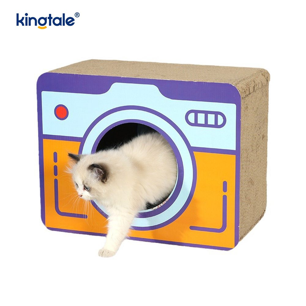 Corrugated Paper Board Cat Scratcher Indoor Toy na may Catnip