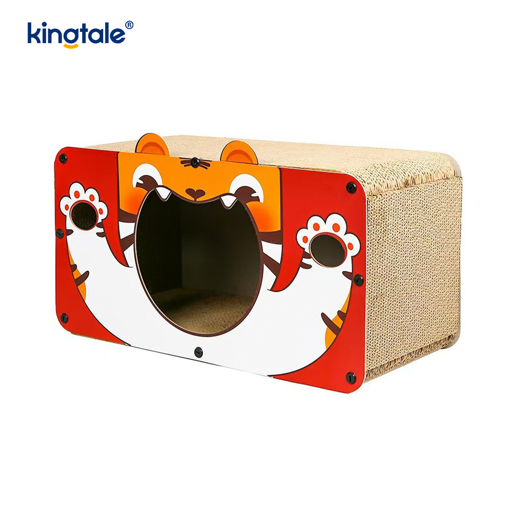 Corrugated Paper Board Cat Scratcher Indoor Toy na may Catnip